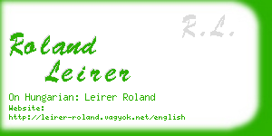 roland leirer business card